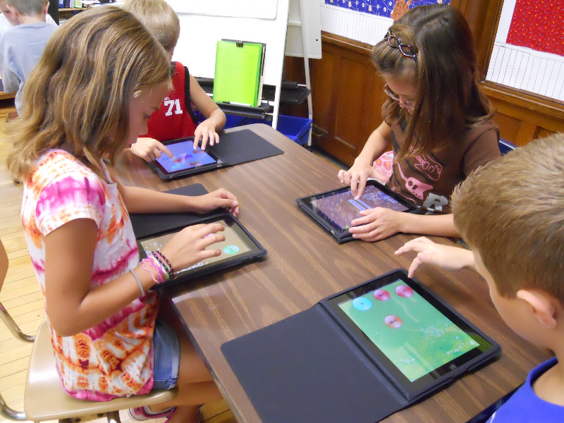 Children with iPads
